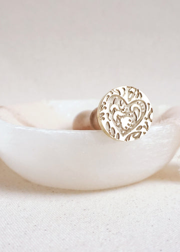 Floral Heart wax stamp
