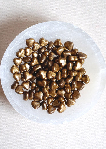 Gold wax beads