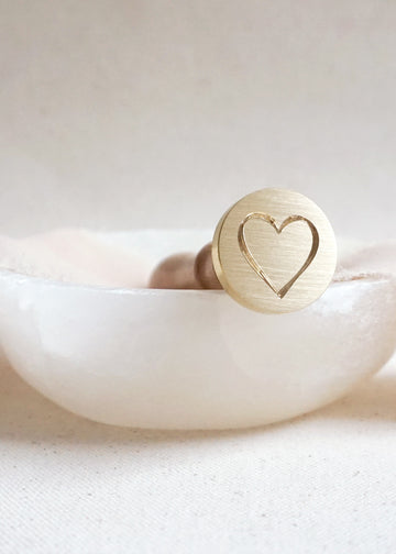 Heart wax stamp