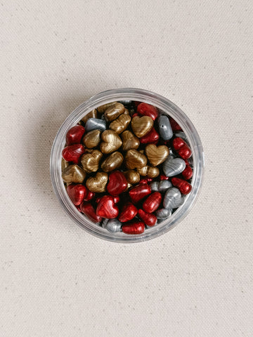 Holiday heart wax beads - Last one!