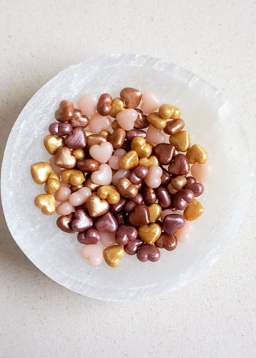 Golden wax beads