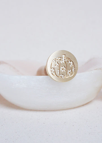 Floral Pumpkin wax stamp