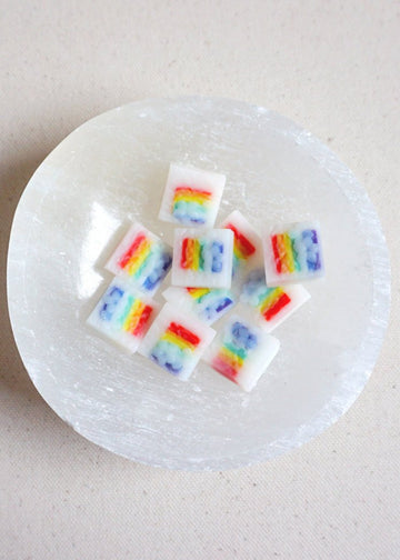 Rainbow wax beads