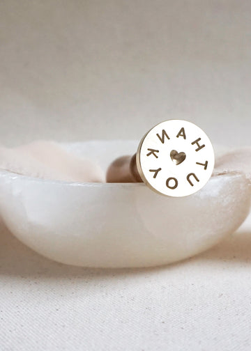 Thank You Heart wax stamp