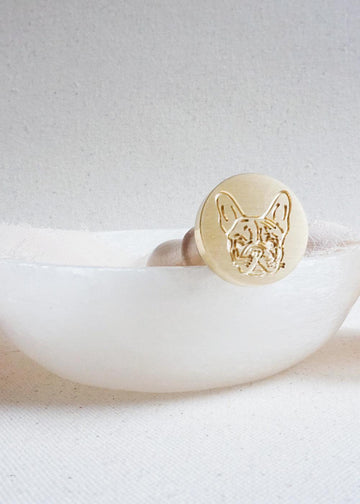 Frenchie wax stamp