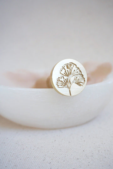Ginkgo wax stamp