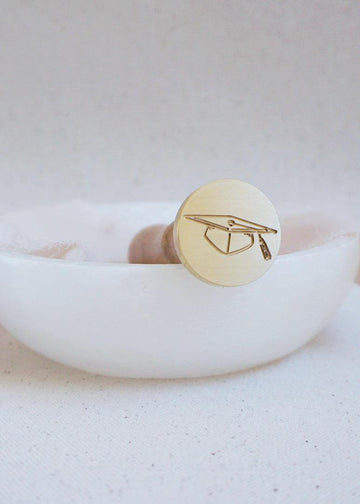 Graduation Hat wax stamp