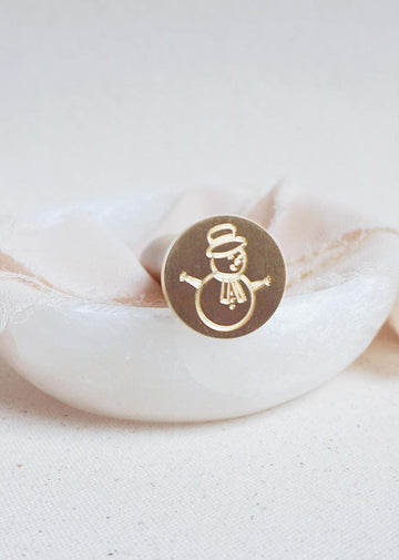Snowman wax stamp