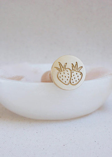 Strawberries wax stamp