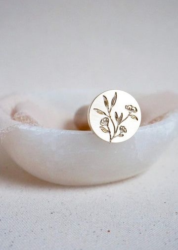 Wildflower wax stamp