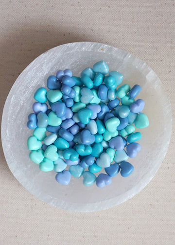 Aqua wax beads