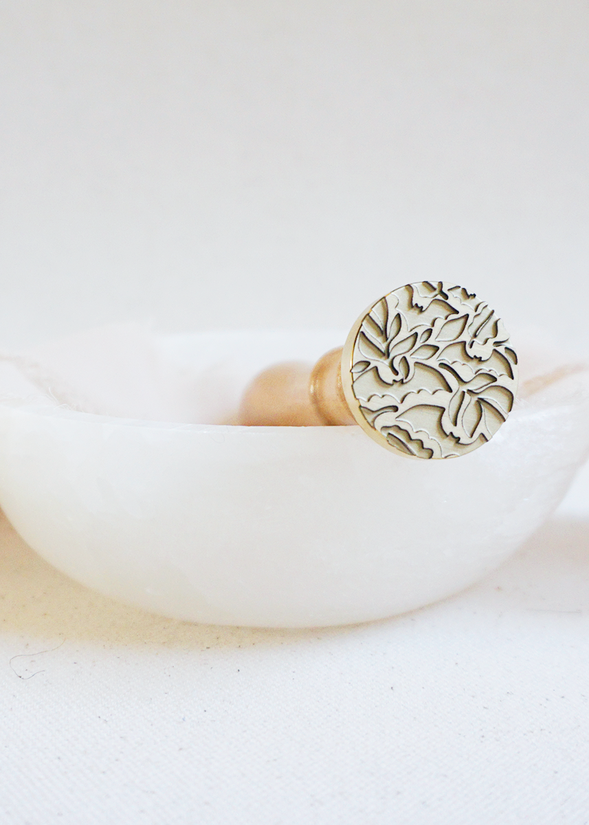 Bats in Bloom wax stamp