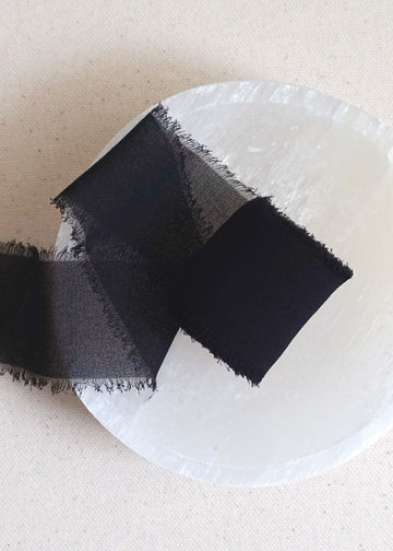 Black chiffon ribbon