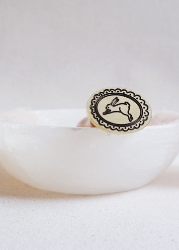 Bunny Frame wax stamp