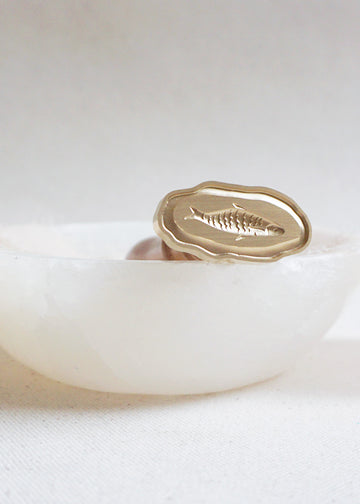 Fish Dish wax stamp