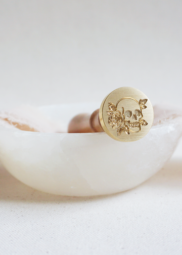 Floral Skull wax stamp
