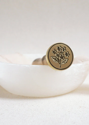 Forget-me-not wax stamp