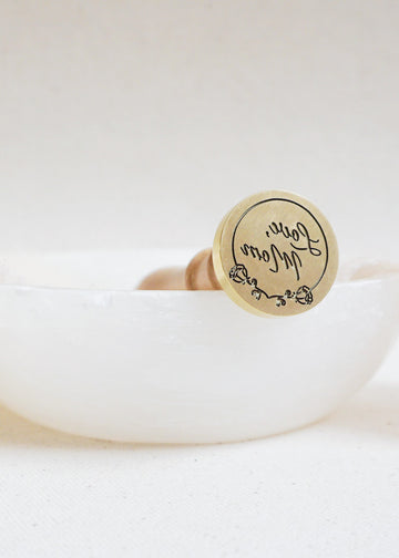 Love, Mom wax stamp