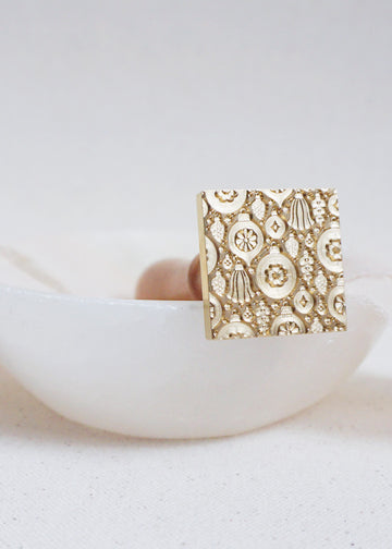 Ornament Square wax stamp