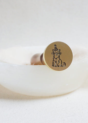 Party Cat wax stamp