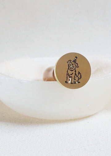 Party Dog wax stamp