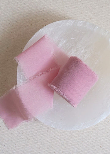 Rose chiffon ribbon
