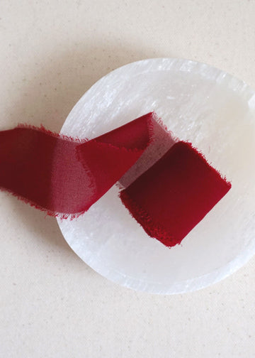 Red chiffon ribbon