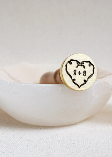 Ribbon Heart wax stamp (semi-custom)