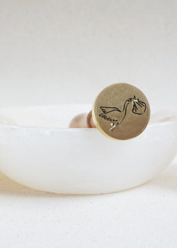 Stork wax stamp