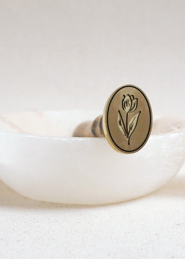 Tulip wax stamp
