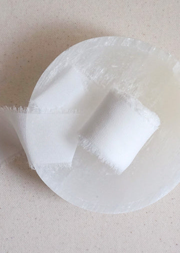 White chiffon ribbon