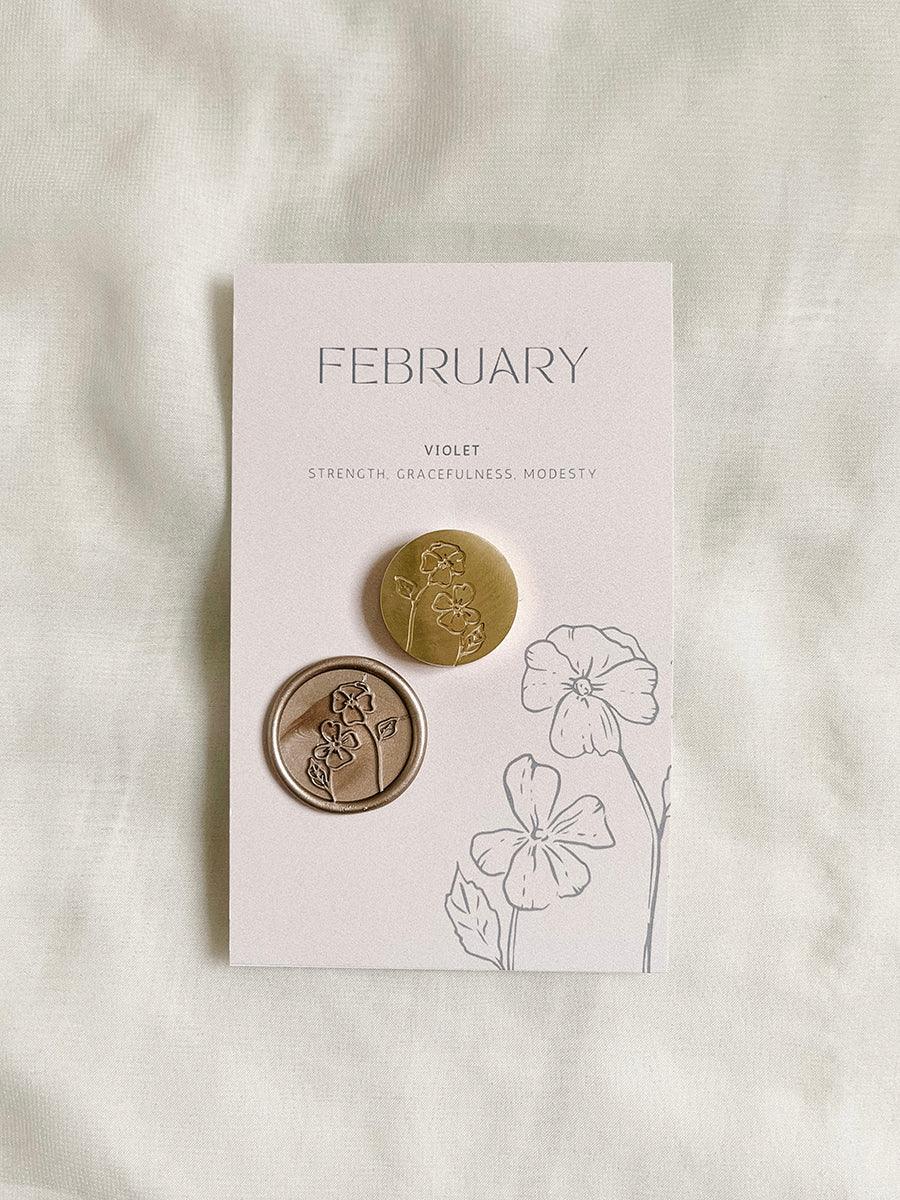 Birth flower wax stamp - Made of Honour Co.
