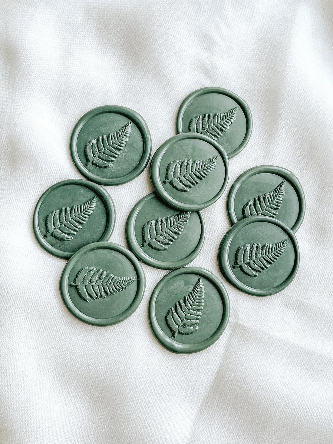 Fern Leaf wax seals - Set of 9 - Made of Honour Co.