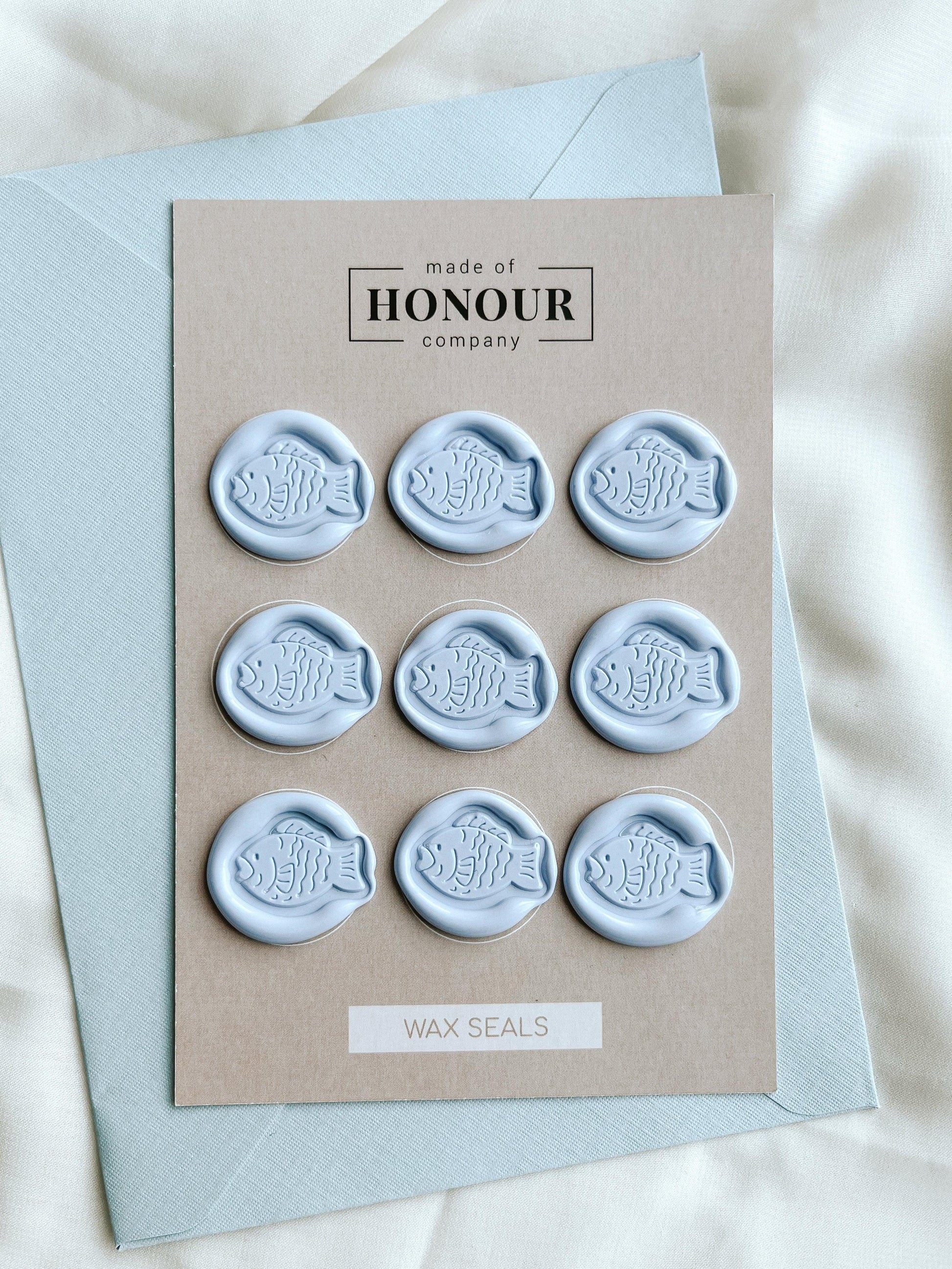 Fish wax seals - Set of 9 - Made of Honour Co.