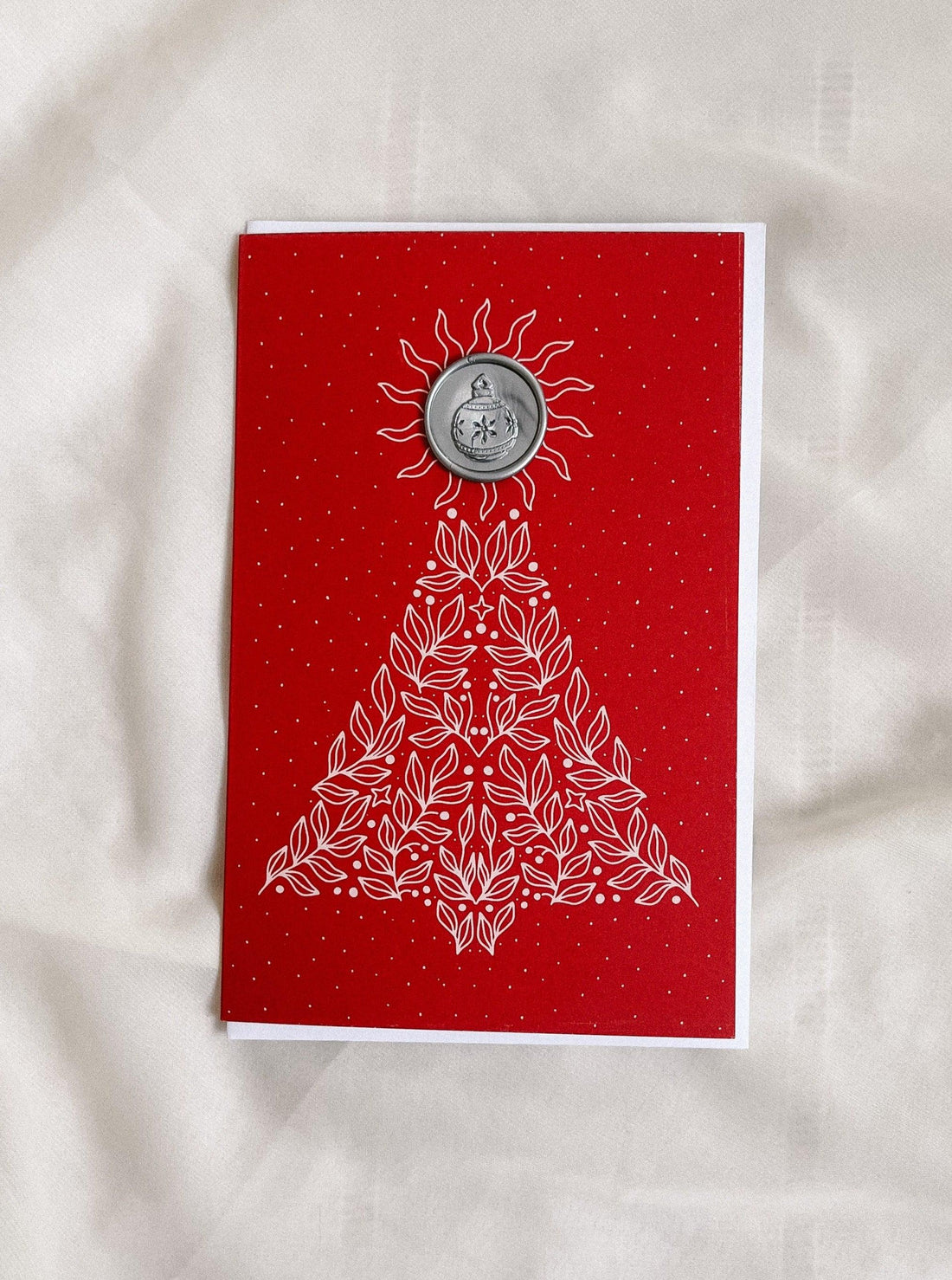 Floral Xmas tree card - Made of Honour Co.