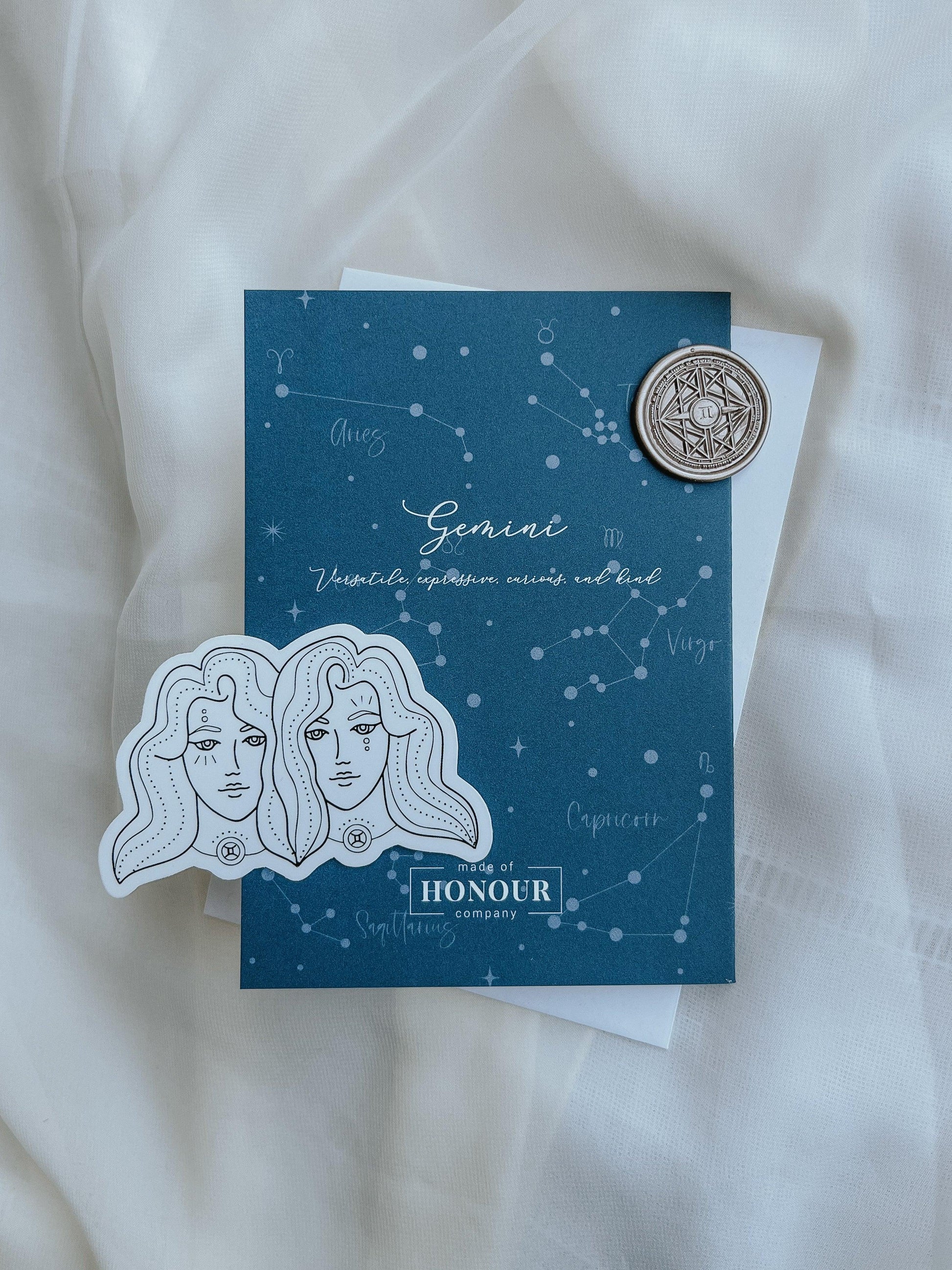 Gemini card (May 21 - Jun 20) - Made of Honour Co.