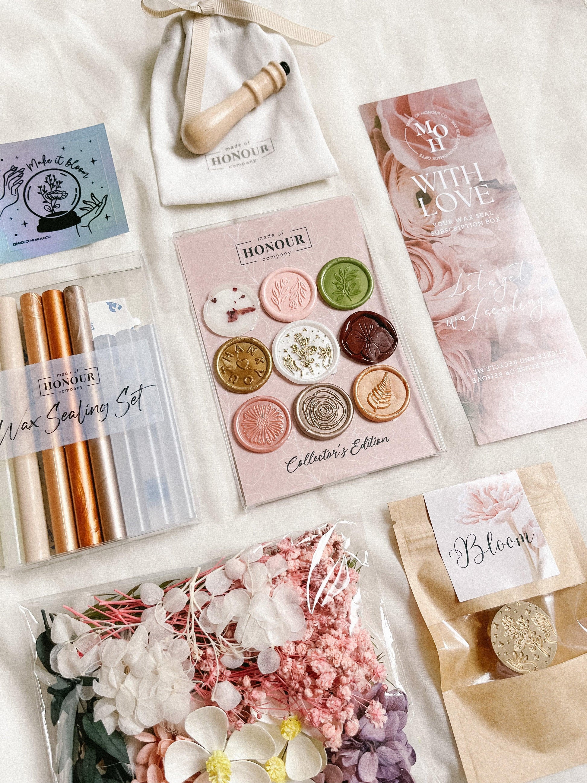 With Love wax seal subscription box [October] - Made of Honour Co.