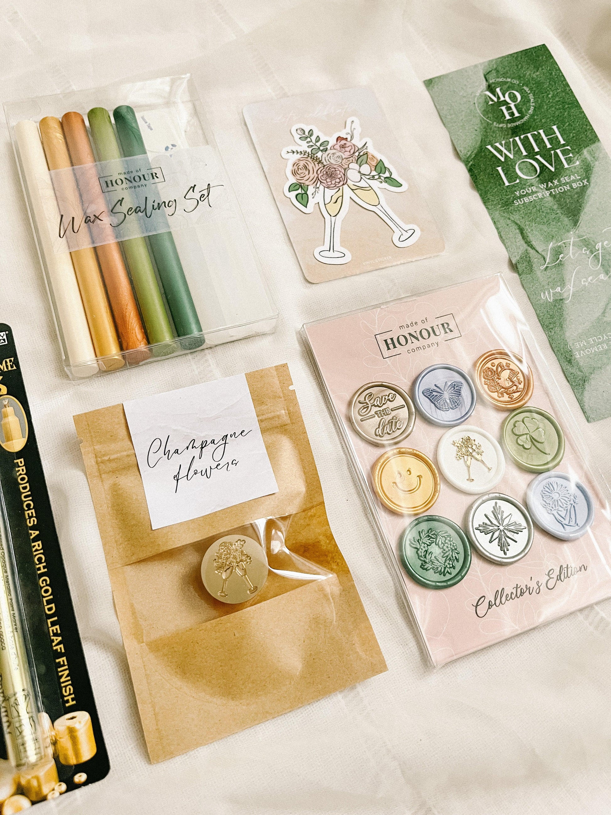 With Love wax seal subscription box [October] - Made of Honour Co.