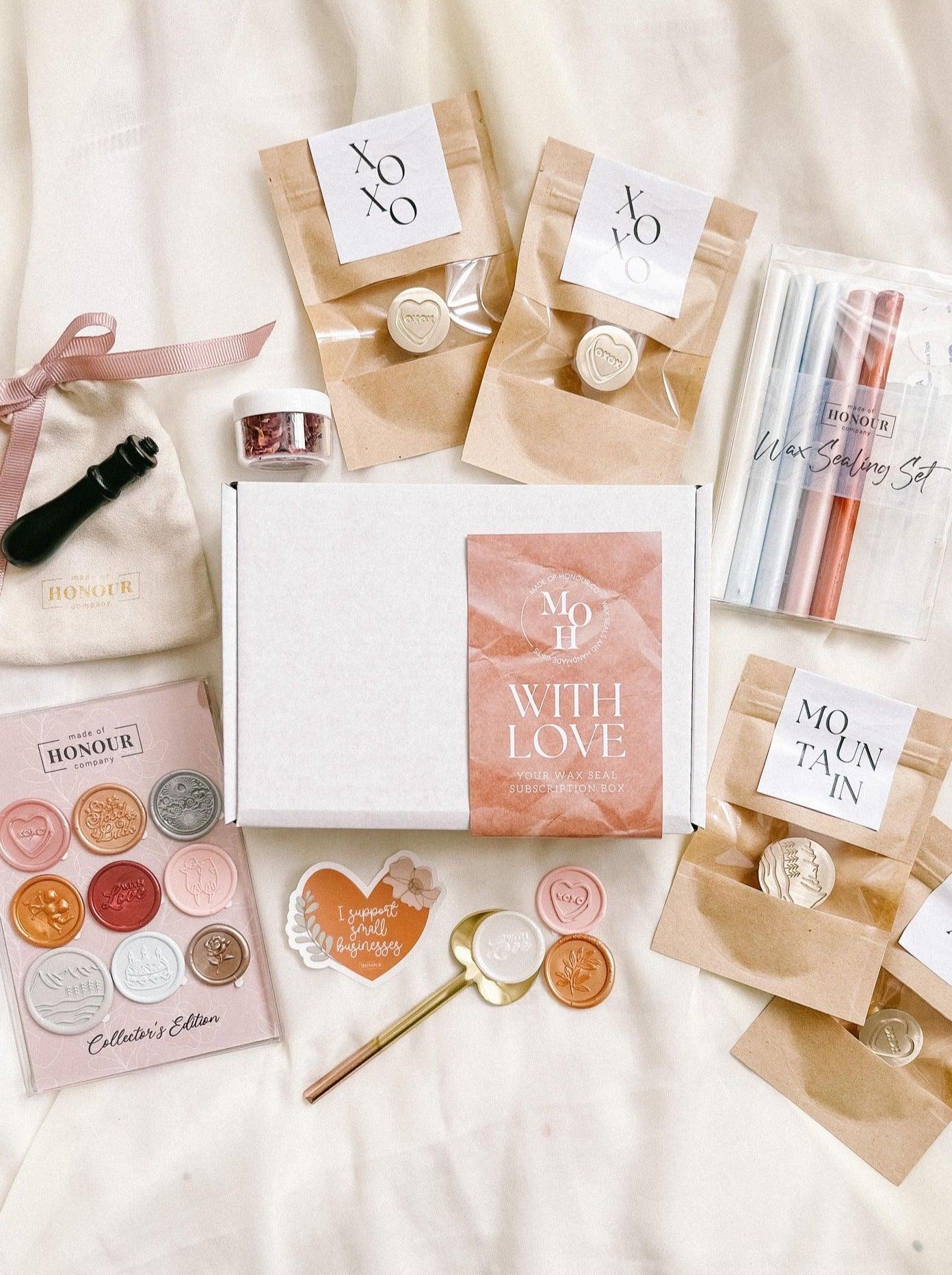 With Love wax seal subscription box [October] - Made of Honour Co.