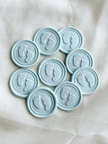 baby feet wax seals in Baby blue colour