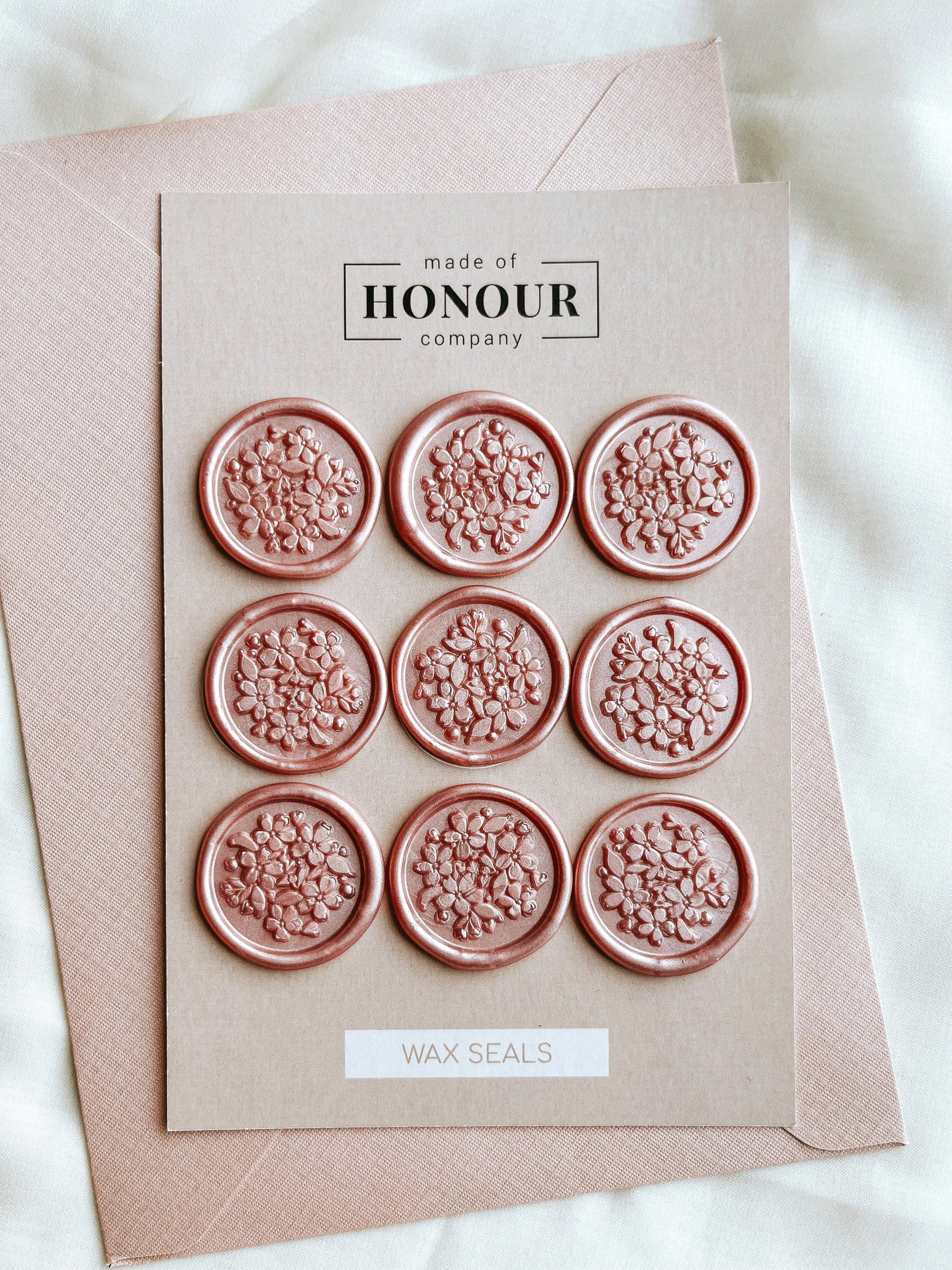 Blossom wax seals - Set of 9 - Made of Honour Co.