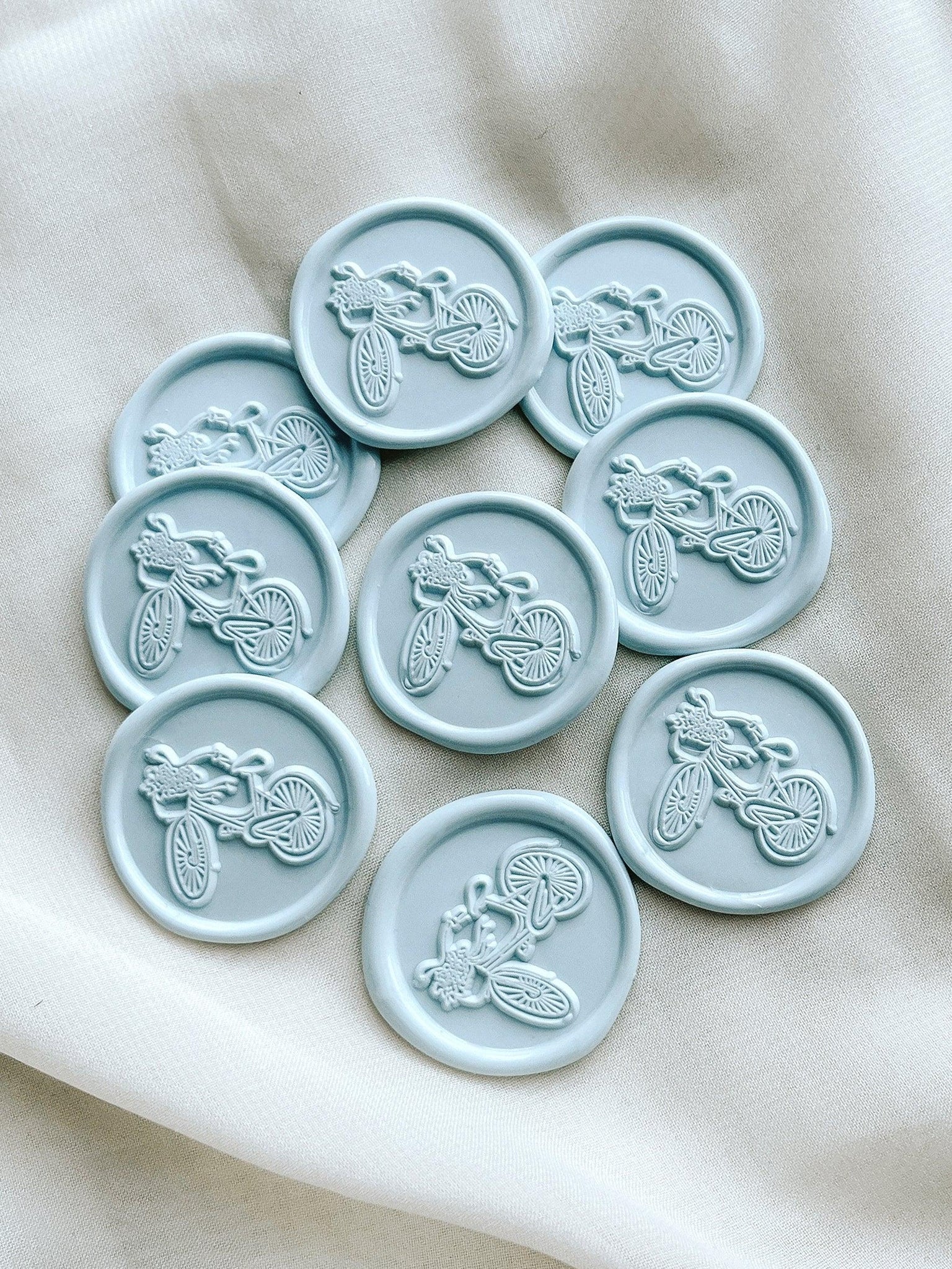 Floral Bicycle wax seal - Set of 9 - Made of Honour Co.