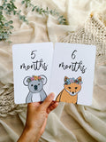Floral Friends Baby Milestone cards - Made of Honour Co.