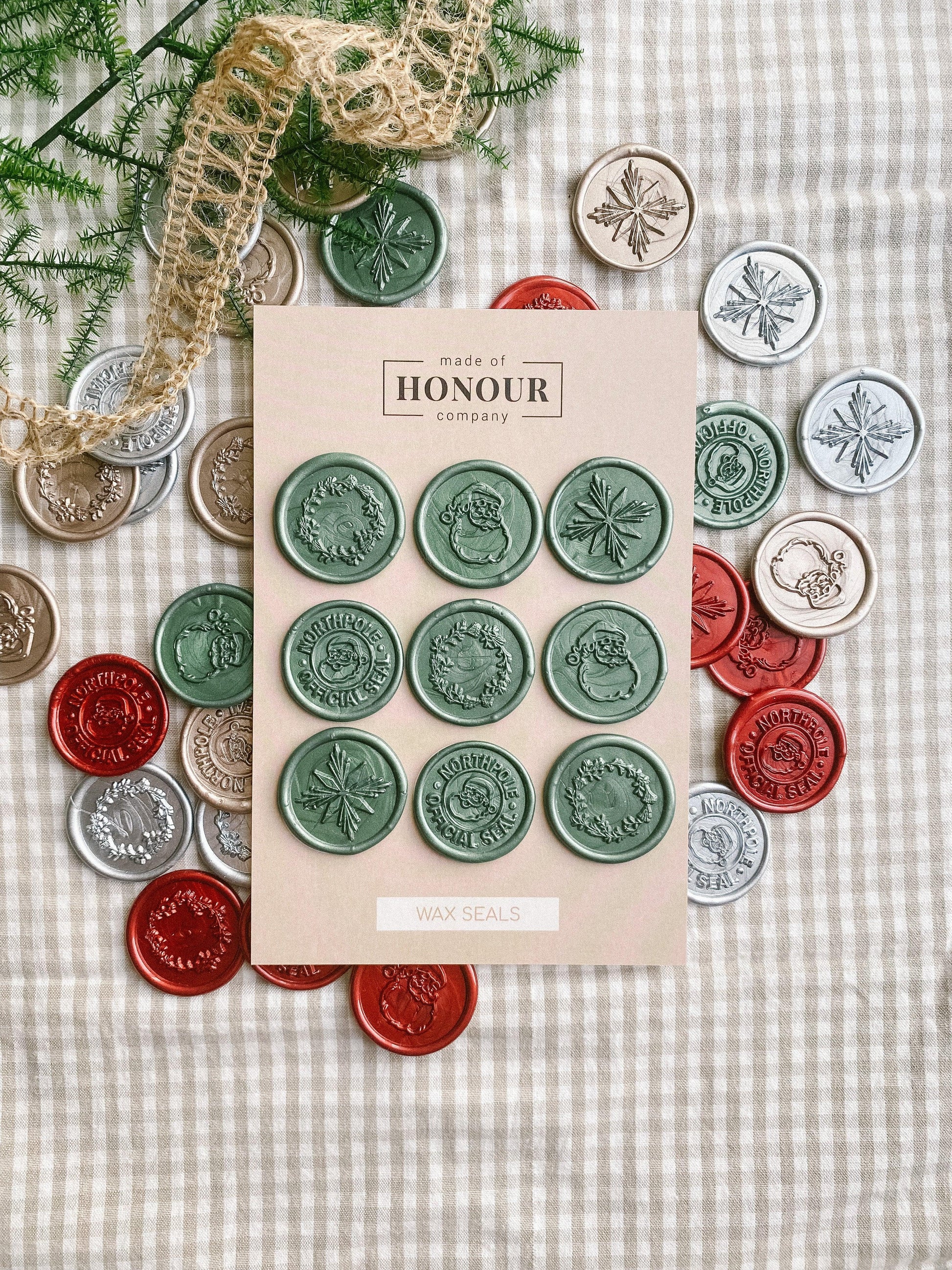 Holiday wax seals - Set of 9 - Made of Honour Co.