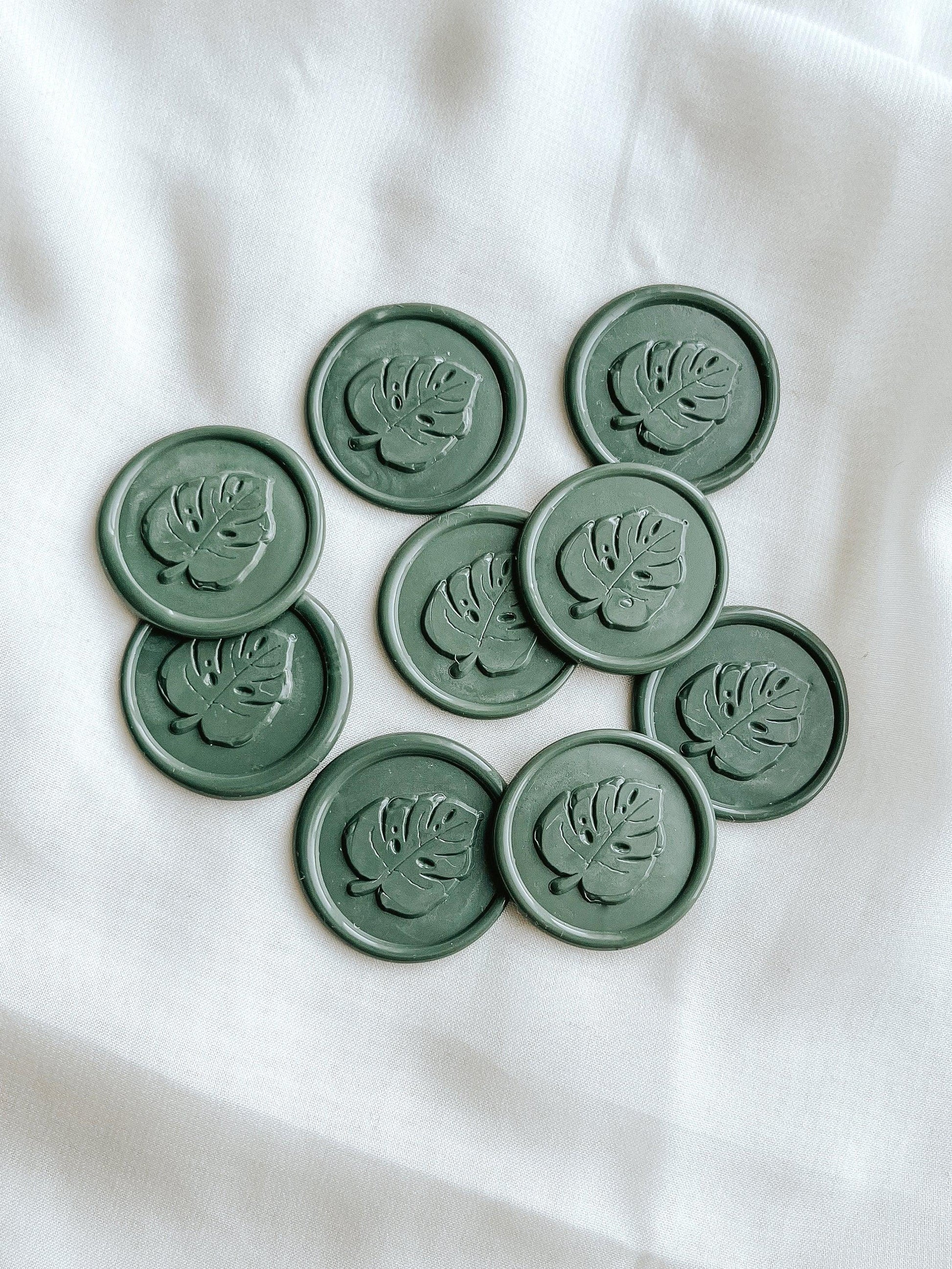 Monstera wax seals - Set of 9 - Made of Honour Co.