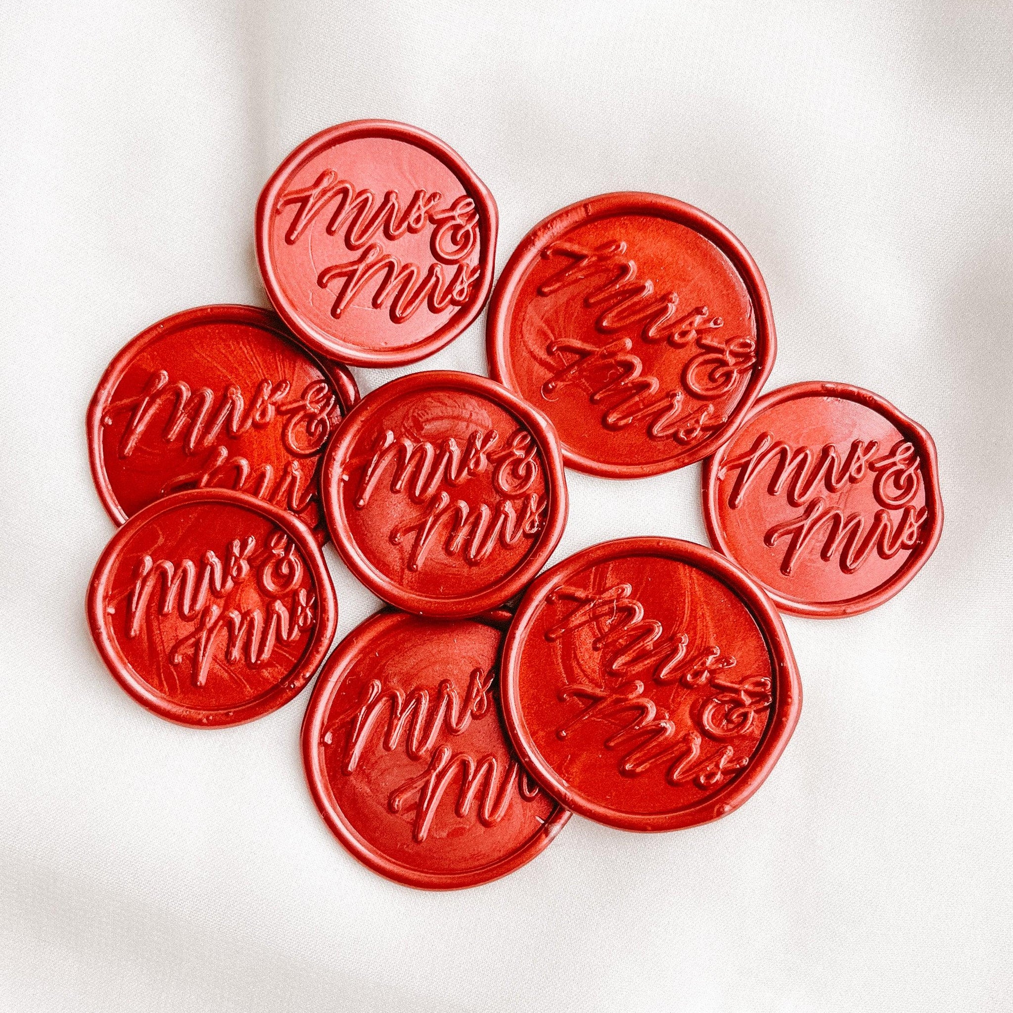 Mrs & Mrs wax seals - Set of 9 - Made of Honour Co.
