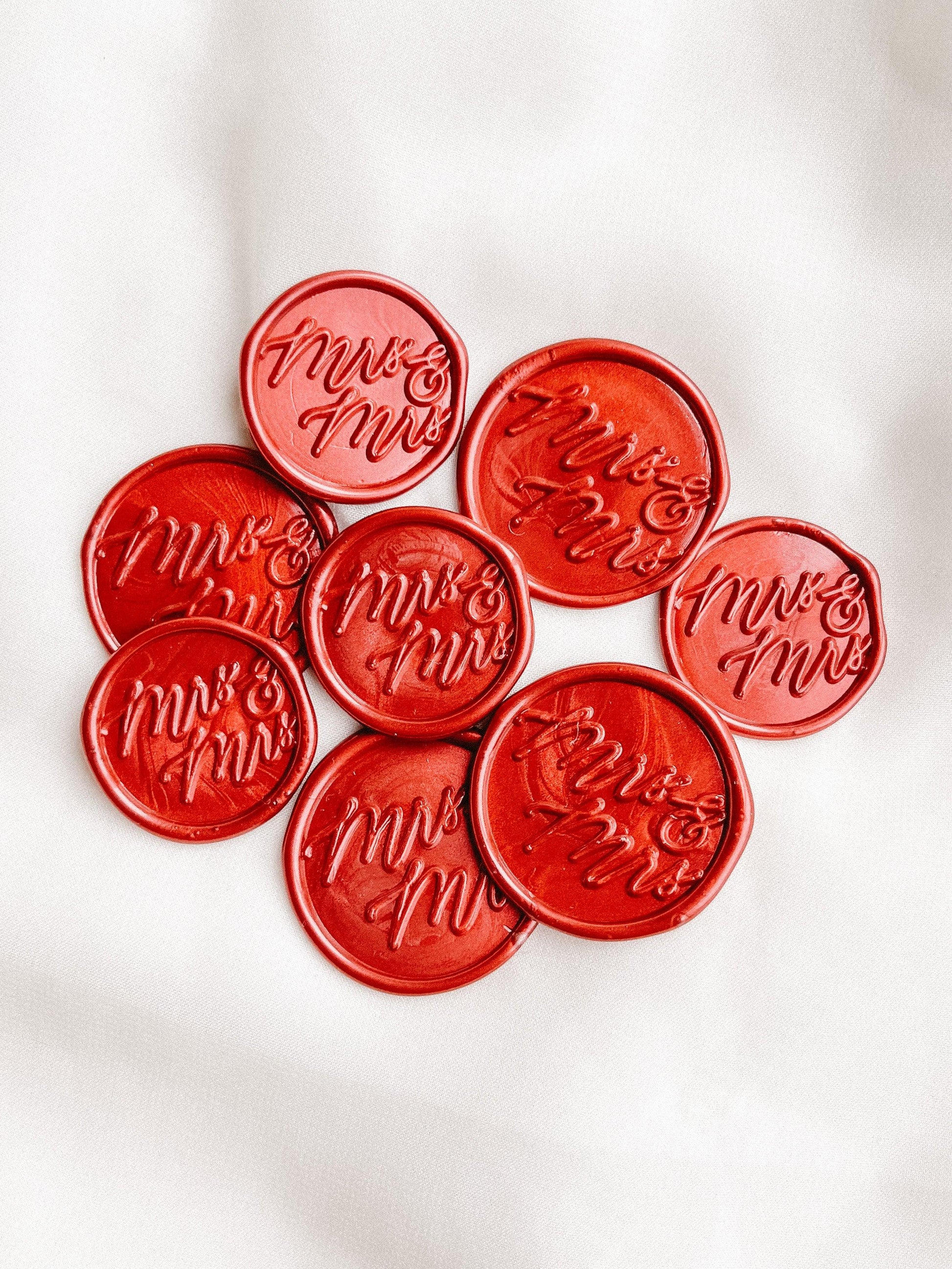 Mrs & Mrs wax seals - Set of 9 - Made of Honour Co.