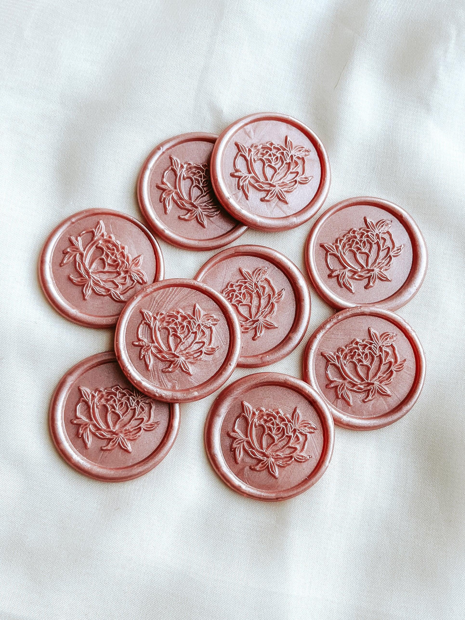 Peony wax seals - Set of 9 - Made of Honour Co.