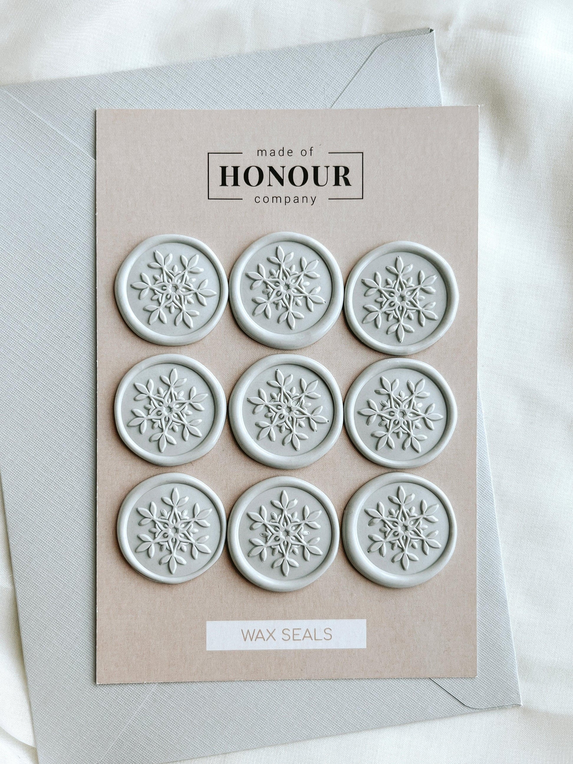 Snowflake wax seal - Set of 9 - Made of Honour Co.