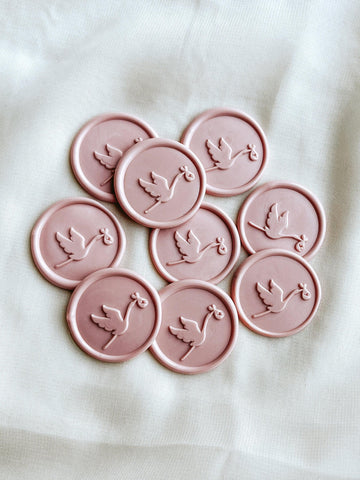 Stork wax seals - Set of 9 - Made of Honour Co.